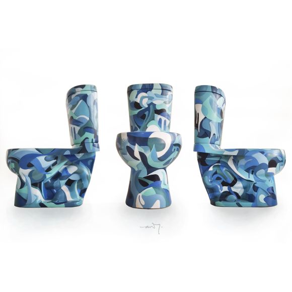 Arte contemporáneo: sanitarios intervenidos por una buena causa