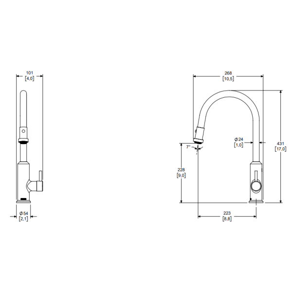 Monomando para fregadero Adara