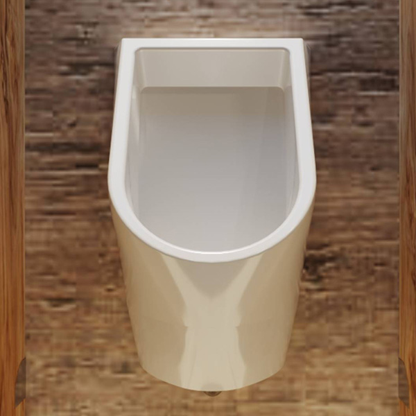 Mingitorio seco Mojave ahorrador de agua empotrado en pared sin fluxómetro con acabados de madera