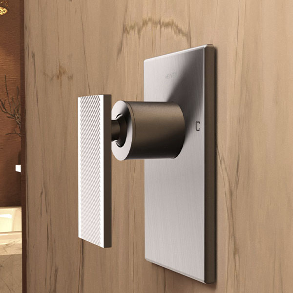 Monomando Limited para regadera en acabado titanio en un acabado lujoso